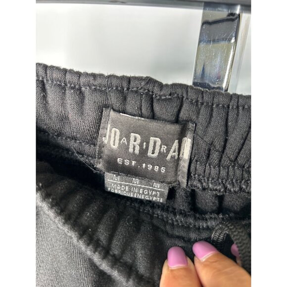 Nike Air Jordan Boys Black Jogger Sweatpants Size M Cotton/Polyester - Picture 4 of 5